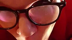 Cock Loving Bitch Sucking Deepthroat With Glasses In Homemade Video As Sloppy Wife