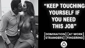 i catch horny secretary masturbating then fuck her rough to save job in office bdsm