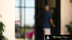 Mommys boy - cheating guy licks and fucks horny stepmom-in-law Christie Stevens deep!