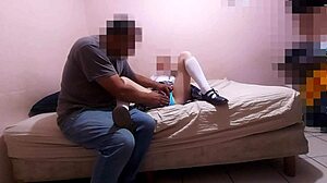 ay aaay it hurts my little pussy innocent mexican student girl fucks neighbor for gifts homemade real