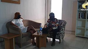 Ebony Nurse Tempts Interviewer For That Desired Promotion