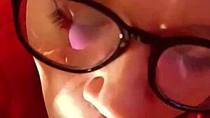 Cock Loving Bitch Sucking Deepthroat With Glasses In Homemade Video As Sloppy Wife