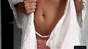 Big Natural Tits Teen Babe Madison Walker Does Morning Stretch on Concrete