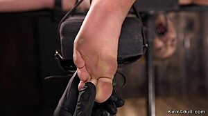 Slut Drools Over Ballgag in Rough Bondage Torment