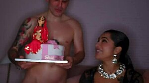Yasmina Khan endures birthday gangbang with triple penetration and six creampies