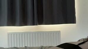 Horny British slut masturbates solo with wild intensity!