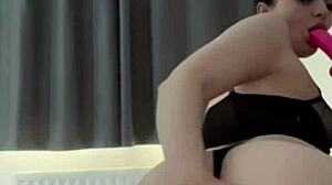 Horny British slut masturbates solo with wild intensity!