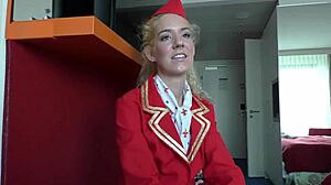 Oh man, air hostess Monique Woods is like totally hot in that uniform, bareback creampie feels amazin'...