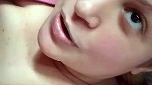 blonde contrasts masturbation in intriguing bed tease with contact details for more