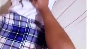 ay aaay it hurts my little pussy innocent mexican student girl fucks neighbor for gifts homemade real