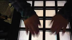 Russian girl does snowy dance in exciting performance