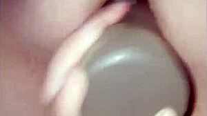 Pov girl huge dildo squat fucking and cumming - comment requests