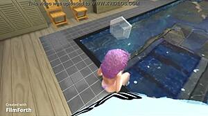 I mean, like, this interracial cuckold wife thing in the gym workout from The Sims 4, ya know?