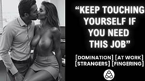 i catch horny secretary masturbating then fuck her rough to save job in office bdsm