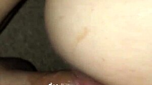 blonde chick hops wildly on that massive big black cock in intense ride