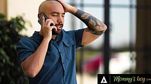 Mommys boy - cheating guy licks and fucks horny stepmom-in-law Christie Stevens deep!