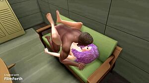 I mean, like, this interracial cuckold wife thing in the gym workout from The Sims 4, ya know?