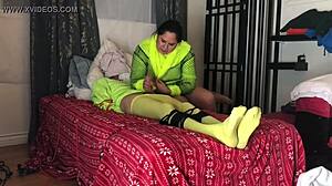 Straight Guy Tied and Edged into 4 Ruined Orgasms in a Row by Femdom