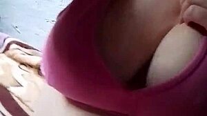 blonde contrasts masturbation in intriguing bed tease with contact details for more