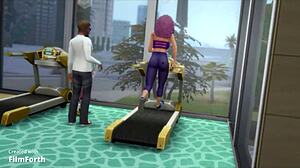 I mean, like, this interracial cuckold wife thing in the gym workout from The Sims 4, ya know?