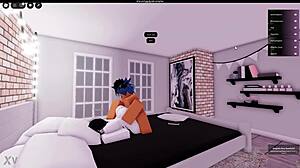 boldly fucking a hot prostitute right inside the roblox world without holding back