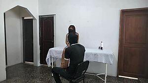 hey, this perverted doctor is fucking his female patient while her husband waits outside the office