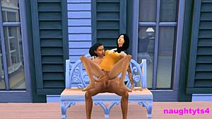 Cheating Neighbor Rides Massive Futa Cock On Balcony In Lesbian Encounter With Big Tits.