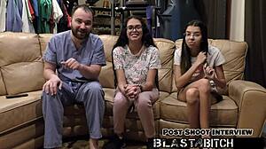 Stepsister Aria Nicole in Nurse Outfit Gives Patient POV Treatment with Gloves and Spreading in Hospital Backstage