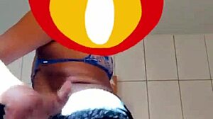 Young Brazilian Wife Dancing Funk for Old Husband