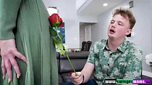 Studly stepsons take turns drilling their jilted stepmoms juicy pussies hard on valentines day in group fantasy.
