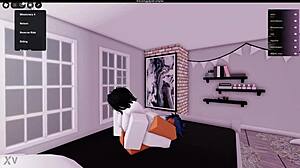 boldly fucking a hot prostitute right inside the roblox world without holding back