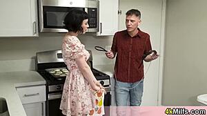 Hey, my beautiful French stepmom always gets into these fun fetish games with me in the bedroom.