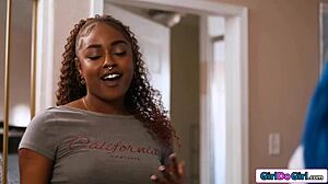 i feel so drawn to my ebony roommate squirting with dildo and toys in dorm lesbian action