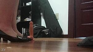 Crushing a Hard Cock with High Heels in Intense Foot Fetish Play. Yet the Shoes Stay On for More Teasing Action.