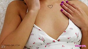 Brunette Teen 18+ Shows Perfect Body And Gets Super Horny On Sofa