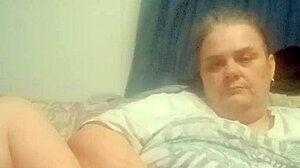 Intriguing Me masterbating with fingering and kissing in maledom strapon tribbing session