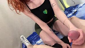 Cutie Teen Babe Sucking Big Cock on Camera with Deepthroat and Moaning