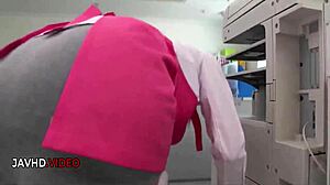 asian office lady chihiro akino delivers hardcore blowjob for creampie satisfaction in the workplace