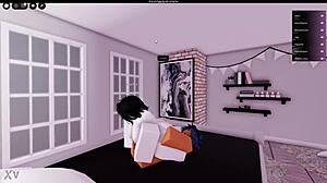 boldly fucking a hot prostitute right inside the roblox world without holding back