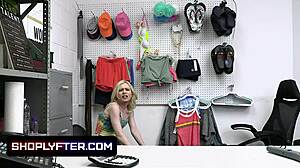 I can't believe this hot thief teen got strip-searched by the LP officer in his office with blowjob and facial domination.