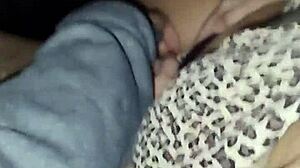 Married Woman Hitches Ride And Sucks Driver's Cock For Cum On Tits