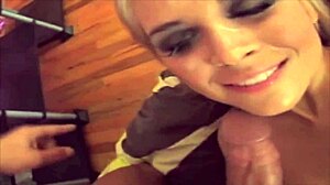 Sarah Vandella Takes Intense Facials in Blowbang Compilation with Creampie and Swallow Group Action. She Handles Bukkake and 3some Blowjobs Boldly.