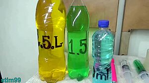 Extreme Cervix Prolapse with Bottles Hanging from Uterus