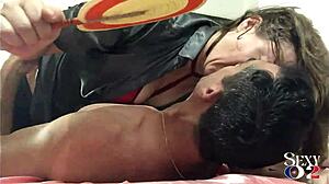 Amateur Milf In Green Leather Pants Red Satin Bodysuit Heels Gets Fucked Doggystyle Pov