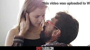 stepdaughter lets her stepdad slide into her tight teen pussy riding cowgirl deepthroat just to ease his old and young 18+ taboo pain