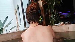 hey check out this sensual wife consoling her husband's friend with short hair blonde cougar vibes in uncensored couple scene