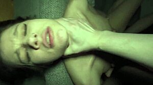 she's trapped by his thrusting cock