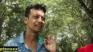 Desi beautiful village girl gets bent over and fucked by college boy in romantic country ranch sex