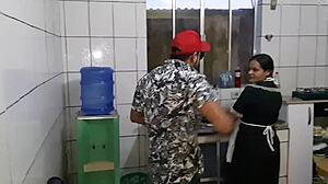 big cock boss takes down the maid in leaked video