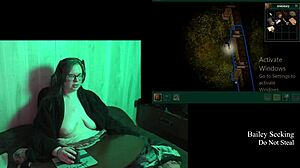 Naked Brunette with Big Tits in Haunting Castle Malloy Game Playthrough Part 2